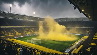 Dänemark-Fans duschen im BVB-Stadion während Gewitter in Dortmund