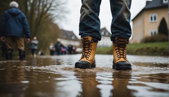 Kanzler in Gummistiefeln lobt Helfer nach Hochwasser im Saarland